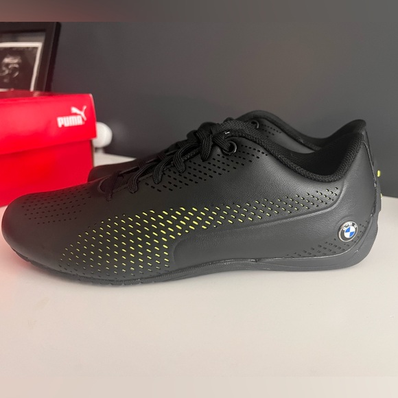 BMW Puma Black and Yellow Green Athletic Shoes - Picture 10 of 17